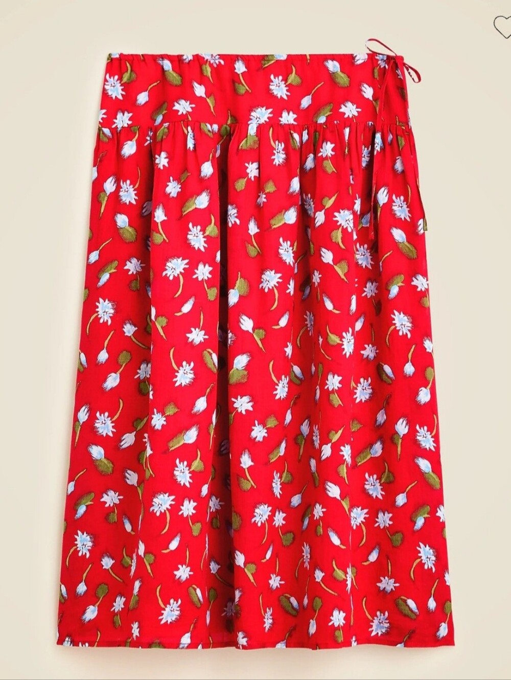 100% Ramie Printed Skirt J.Crew